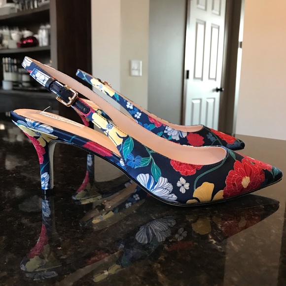 New Cole Haan Vesta Floral Slingback Heels, Pumps - Picture 3 of 6